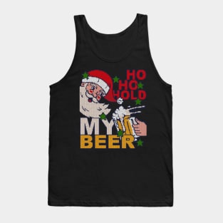 Ho Ho Hold My Beer - knitted effect ugly Christmas Tank Top